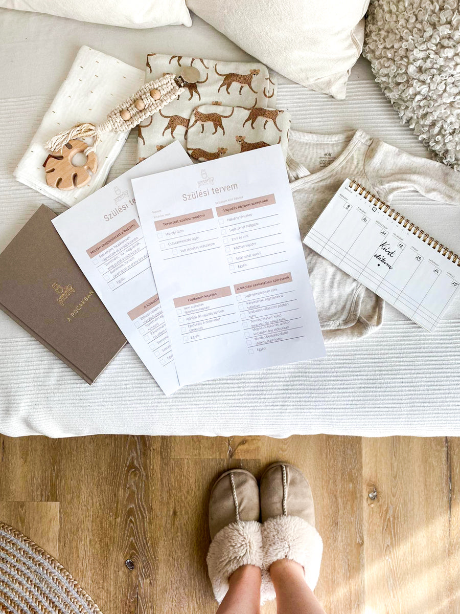 Poronty Products nyomtatható szülési terv minta