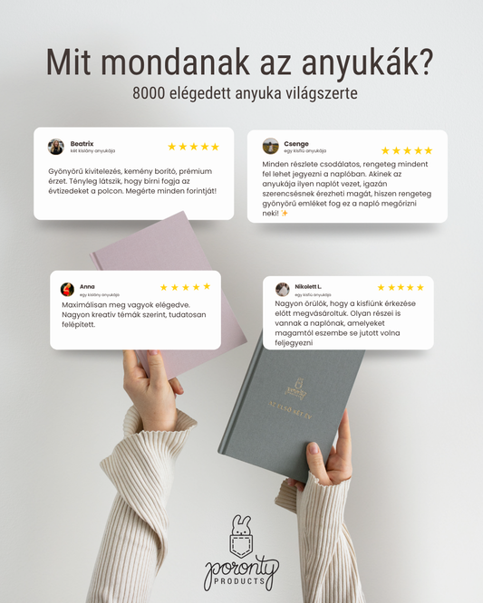 Az első két év – babanapló | Poronty Products